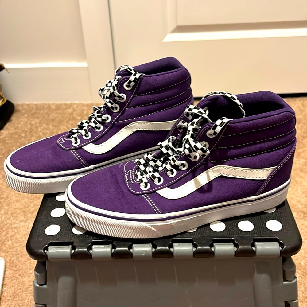 Purple high top vans